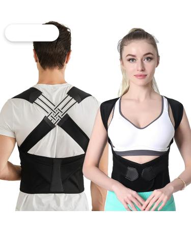 Adjustable Back Posture Corrector Belt Women Men Prevent Slouching Relieve Pain Posture Corrector Black S - Buy Online on GoSupps.com