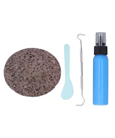Pick-peel stone kit natural depth metal plastic relaxing interesting picking stone for loosening tension (blue latex)