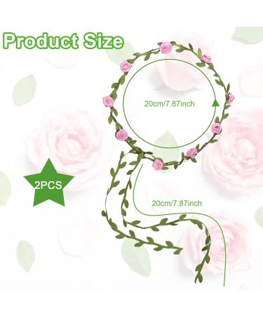 Cipszoely Flower Crown Headband Festival Flower Headband Women 2 Hair Festival Accessories Women Flowers Crown Floral Garland Handmade Hair Wreath Headdress For Women Girls Wedding Festival Party - Buy Online on GoSupps.com