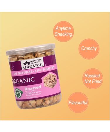 Blessfull Healing Organic Natural Vegan Himalayan Pakistani Salt Roasted Halves/Pieces Cashew Nuts Crunchy Kaju 300 Gram - Buy Online on GoSupps.com