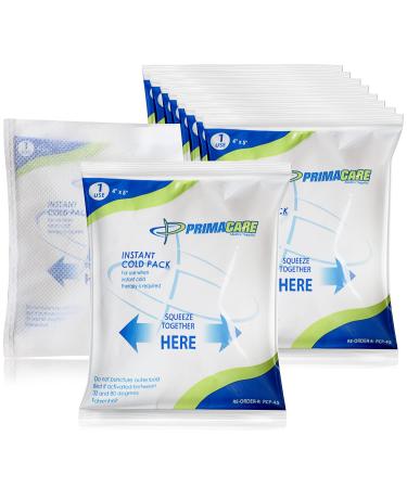 Primacare PCP-45 Pack of 24 4x5 Disposable Instant Cold Therapy Ice Pack for Injuries First Aid Ice Pack for Instant Pain Relief