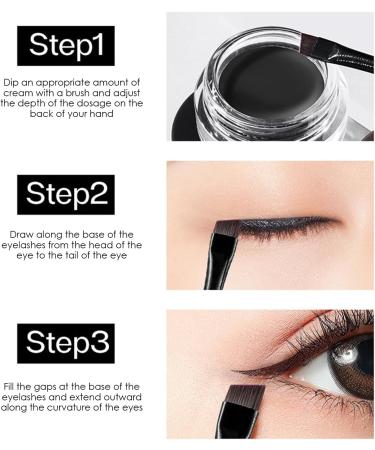 Gel Eyeliner Waterproof 2 in 1 Waterproof Smudge Proof Gel Eyeliner Set with Eye Makeup Brushes Long-Wear Gel Eyeliner for Makeup Show Date Women Girls Hersil - Buy Online on GoSupps.com