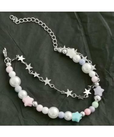 Kuaiyiju Handmade Harajuku Pentagram Bracelet | Trendy Star Trailer Wrist Chain for Women & Teens - Buy Online on GoSupps.com