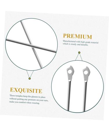 Villful Anti-Slip Glasses Holder & Replacement Bracket - Metal Eared Hooks Silver Alloy Glass Accessories | International Shipping Available - Buy Online on GoSupps.com