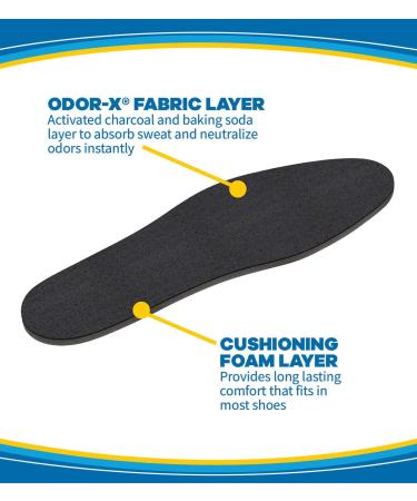 Dr. Scholl's Odor X Insoles with Activated Charcoal - Pack of 4 - Buy Online on GoSupps.com