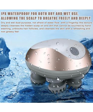 Wireless IPX7 Waterproof Electric Head Massager | 4 Heads & 3 Modes for Ultimate Relaxation | Scalp Massage Device for Full Body Ease - Buy Online on GoSupps.com
