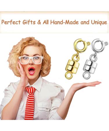 8Pcs Necklace Clasps and Closures Converters - Gold & Silver Plated Jewelry Making Clasp for Bracelet Necklaces Chain - Small Size 5MM - Buy Online on GoSupps.com