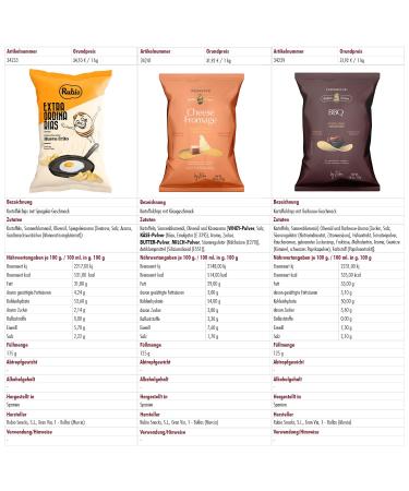 Rubio Chips Mix Box - 9 Gourmet Spanish Potato Chips Gluten-Free Snack Pack (118.89g) | Taste the Variety! - Buy Online on GoSupps.com