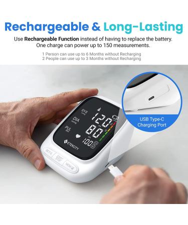 Etekcity Blood Pressure Monitor Machine and Cuff - FSA HSA Approved, Rechargeable, LED Display, Large Cuff, Fast & Accurate Reading - Buy Online on GoSupps.com