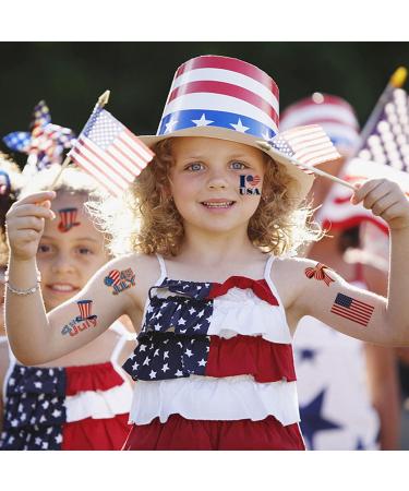 Memorial Day Temporary Tattoos - 20 Sheets Tattoo Sticker Set for Independence Day Celebration - Buy Online on GoSupps.com