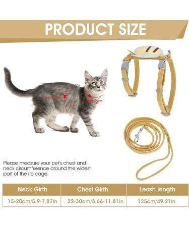 Adjustable Tiesome Cat Dishes & Leash Set | Color Gradient Outdoor Kitten Bowls - Yellow - Buy Online on GoSupps.com