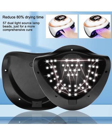 Precise and Fast Drying with PHIAKLE 180W UV LED Nail Lamp in Gold | Automatic Sensor, 4 Timer Settings | Professional Nail Dryer for Gel Polish and Acrylic Nails - Buy Online on GoSupps.com