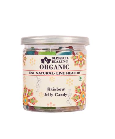 Blessfull Healing Organic Rainbow Jelly Candy 300 Gram Airtight Container (Packing May Vary)