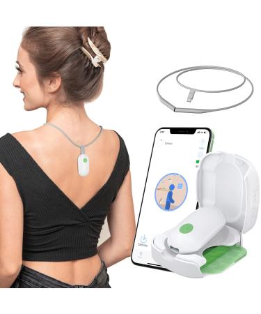 Bestand Pro Intelligent Back Posture Corrector Trainer with Necklace & Adhesives for Men & Women - Sync & Track Via App