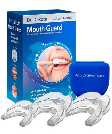 Mouth Guard for Clenching Teeth at Night, Night Guard for Teeth Grinding, Whitening Tray, Bruxism for Adults and Kids, 2 Regular and 4 Heavy Duty Guard