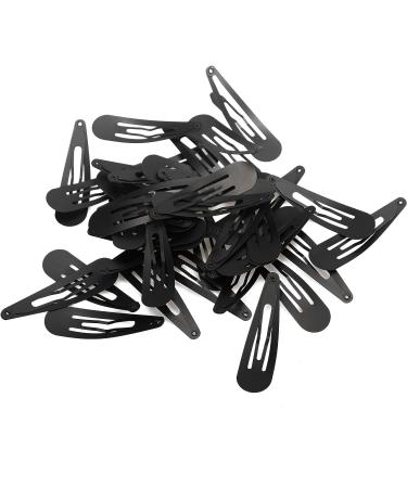XCZYN 40 Pcs Snap Hair Clips Matte Finish Black Color Anti-slip Snap Clip Hair Accessories Metal Barrettes for Women Little Girls Lady Hair Styling (40 Pieces Black) 1 count (Pack of 40) Black - Buy Online on GoSupps.com