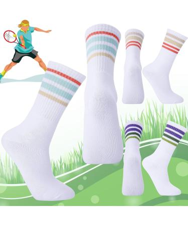 Buy Utensilsto 3 Pairs Women's Tennis Socks | Retro Long White Sports Socks for Ladies | International Shipping Available - Buy Online on GoSupps.com