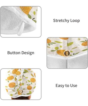 Orange Dry Hair Cap - 2 Piece Quick Dry Towel Set with Button Headband | Super Absorbent & Comfortable for International Shipping - Buy Online on GoSupps.com