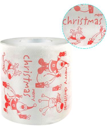 Merry Christmas Toilet Paper Highly Collectible Novelty Paper Towels Funny Gag Gift for Christmas Stocking Stuffers Party Favors 1 - 10pcs - Buy Online on GoSupps.com