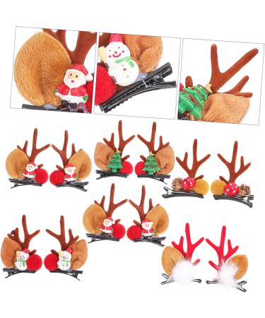 Beatifufu 6 Pairs Christmas Hair Clips Antlers Hair Pin Reindeer Ear Hair Clips Christmas Party Costume Hair Clips Christmas Hair Barrettes Holiday Hair Clips Iron Mushroom Child Pine Cones - Buy Online on GoSupps.com