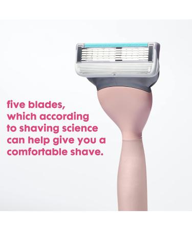 JOY Razors For Women Shave Care Gift Set 1 Razor + 2 Five-Bladed Razor Refills Aloe Infused Shave Gel to Protect Against Skin Irritation 7 oz Holiday Shave Gift Set - Buy Online on GoSupps.com