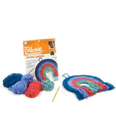 Boye Jonah's Hands Rainbow Crochet Kit - Beginner-Friendly Wall Decoration Set - 8 x 8 Finished Project - Multicolor - 5 Piece Set - Buy Online on GoSupps.com