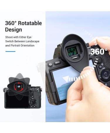 JJC Camera Viewfinder Eyecup for Sony A7R V A7 IV A7S III A1 - Oval Shape Silicone Design - Buy Online on GoSupps.com