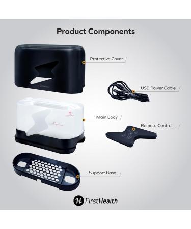 First Health Virtual Flame Diffuser - Aromatherapy & Humidifier with Timer Remote Control & 3 Lighting Modes - Ideal Essential Oil Diffuser for Home - Buy Online on GoSupps.com