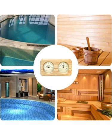 Fukamou Wooden Sauna Thermometer & Hygrometer | Accurate Temperature & Humidity Meter | Essential Sauna Accessories - Buy Online on GoSupps.com