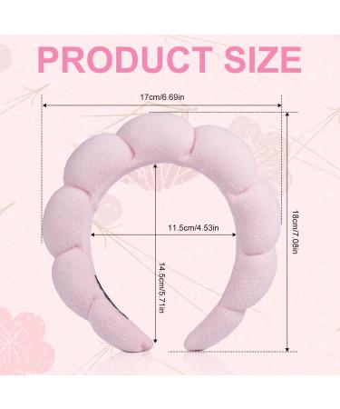 Spa Headband Women Fashion Headband Hair Accessories Sponge Headband Makeup Headband Wide Headband for Face Washing Shower Makeup Removal Skincare (Pink) - Buy Online on GoSupps.com