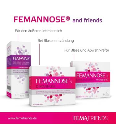 Femannose N - 3 x 14 Granules | 2000 mg D-Mannose for Bladder Health & UTI Support | Antibiotic-Free - 3 Pack - Buy Online on GoSupps.com