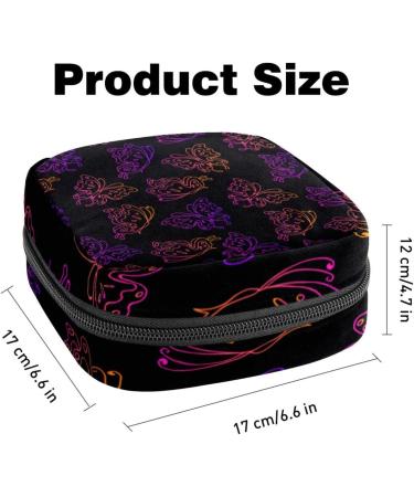 Shop Javenproeqt Portable Women's Binding Bags - Menstrual Cup & Tampon Insert Bag for Teen Girls | Butterfly Motif Multicolored Design - Buy Online on GoSupps.com