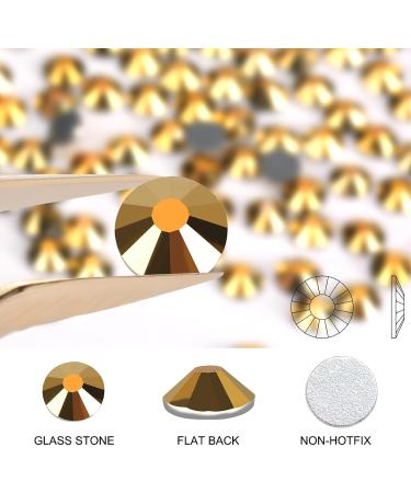 Yhmq 2160pcs Rhinestones for Nails | Nail Crystals & Gold Hematite SS20 (4.6mm & 4.8mm) | International Shipping Available - Buy Online on GoSupps.com
