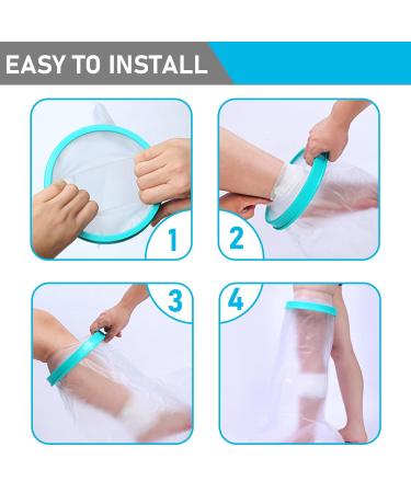 Full Leg Waterproof Cast Cover - Reusable Protector for Broken Thigh, Knees, and Feet - Keep Bandage/Plaster/Cast Dry in Shower - Buy Online on GoSupps.com