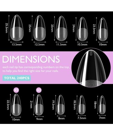Saviland A4 Medium Almond Gel X Nail Kit with 240 Soft Gel Tips & UV Lamp - Nail Extensions Kit for Salon Quality Results at Home - Buy Online on GoSupps.com