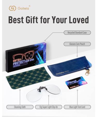 Goiteia Blue Light Filter Gaming Glasses Clip-On | 380-500nm | Esport Accessories | Flip Up 50% Clear - Buy Online on GoSupps.com