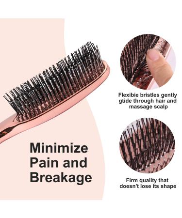 Rose Gold Hair Brush Scalp Massager for Women, Men, Kids & Toddlers - Reduce Tangles, Promote Hair Growth - Buy Online on GoSupps.com