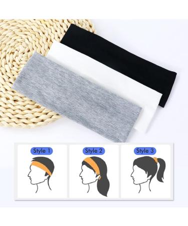 Sularpek Headband 3Pack Unisex Headbands for Women s Hair 7.5cm Stretchy Fabric Headband Breathable Hair Band for Sweat-Wicking Stretchy Head Band for Doing Workout Yoga Makeup Running - Buy Online on GoSupps.com