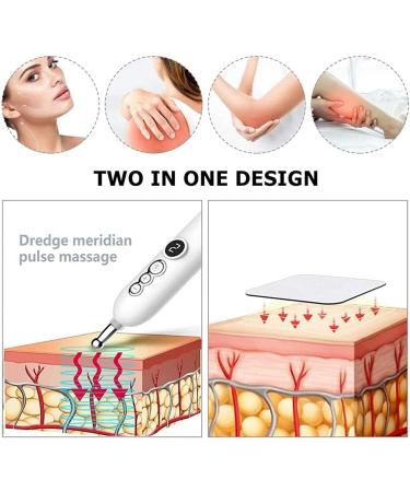 X & Z-XAoy Electronic Acupuncture Pen - 2 Massage Heads for Pain Relief & Meridian Energy Healing - Rechargeable Wireless Device - Buy Online on GoSupps.com