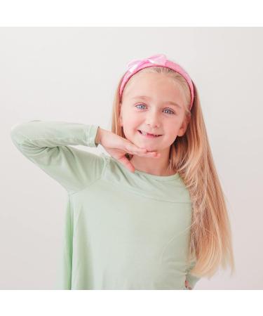 FROG SAC Pink Iridescent Bow Headband for Girls - Cute Quilted Wide Hair Band for Kids and Toddlers - Buy Online on GoSupps.com