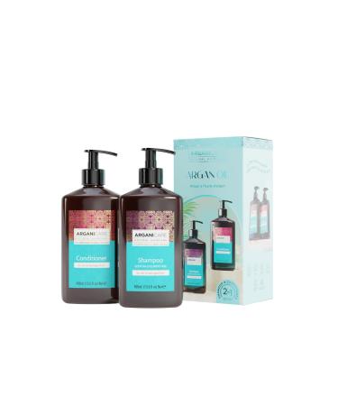 ARGANICARE | Argan Shampoo + Conditioner | Gently Cleans Your Hair | Revitalizes and Fortifies | Intense Hydration | Repairs and Strengthens Your Hair | Made in France | 2x400ML