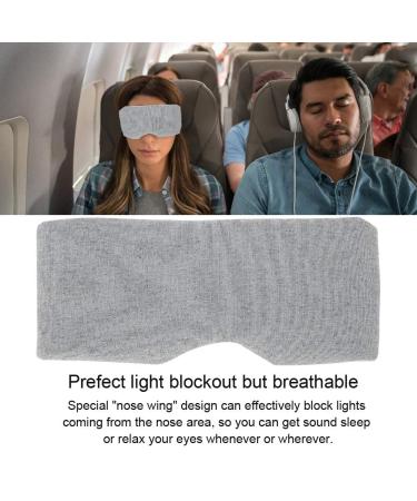 Salmue Sleep Eye Mask with Nose Baffle | Adjustable Blinder Blindfold for Travel and Nap | Comfortable and Breathable Eye Cover (Grey) - Buy Online on GoSupps.com