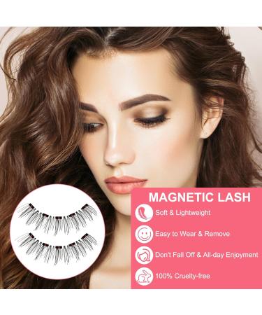 Neyeau 4 Pairs Magnetic Eyelashes with Applicator Magnetic Eyelashes Natural Look Reusable Magnetic Eyelashes Magnetic Lashes with Clamp Magnetic Eyelashes Without Eyeliner No Glue - Buy Online on GoSupps.com