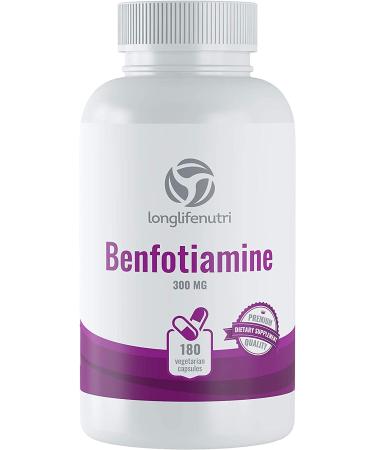 Benfotiamine 300mg 180 Vegetarian Capsules | Fat-Soluble Vitamin B1 Supplement for Circulation & Nervous System - Buy Online on GoSupps.com