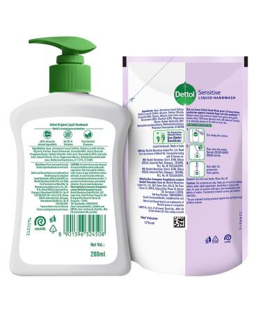 Dettol Liquid Handwash (Original) - 200 ml with Free Dettol Liquid Handwash Refill- 175 ml Original 1 Count (Pack of 1) - Buy Online on GoSupps.com