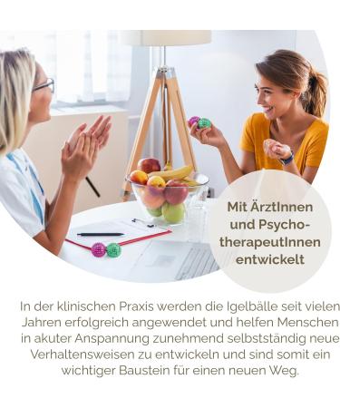 2x DBT Skills Hedgehog Balls | Magnetic Acupressure Stress Relief Ball | Tension Relief & Improved Mobility | Pink/Green | 32mm - Buy Online on GoSupps.com