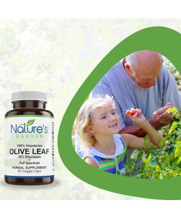 NATURE'S GARDEN ESSENTIALS Olive Leaf - 90 Veggie Caps - with 400mg Potent Organic Olive Leaf Extract - Buy Online on GoSupps.com