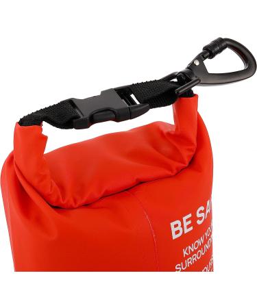 Breakwater Supply Waterproof First Aid Kit Dry Bag - Emergency Survival Supplies for Boating, Camping, Kayaking - Lightweight, Floating, Reflective - Red Color - Buy Online on GoSupps.com