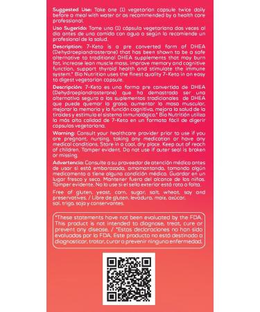 Bio Nutrition 7-Keto Dhea Vegi-Caps 50 Count - Buy Online on GoSupps.com