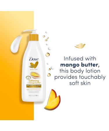 Dove Body Love Softening Body Lotion Pack of 3 - Mango & Almond | 13.5 oz | Restoring Ceramide Serum | For Touchably Soft Skin - Buy Online on GoSupps.com